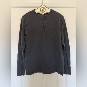 American Eagle Outfitters Charcoal Long-Sleeve Henley